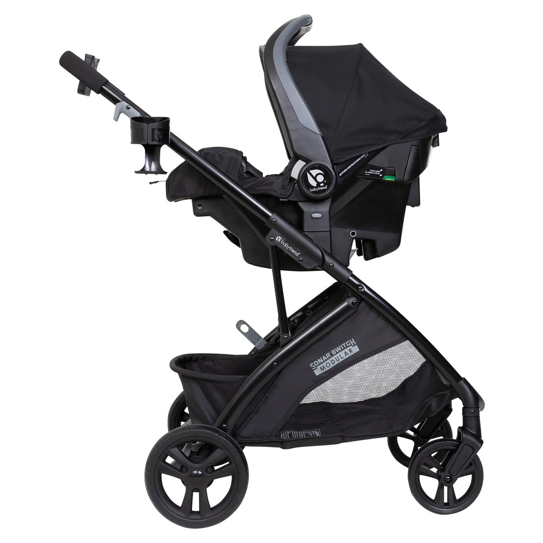 Baby Trend Modular Stroller Sonar Switch w/Car Seat, Desert Grey (Open Box)