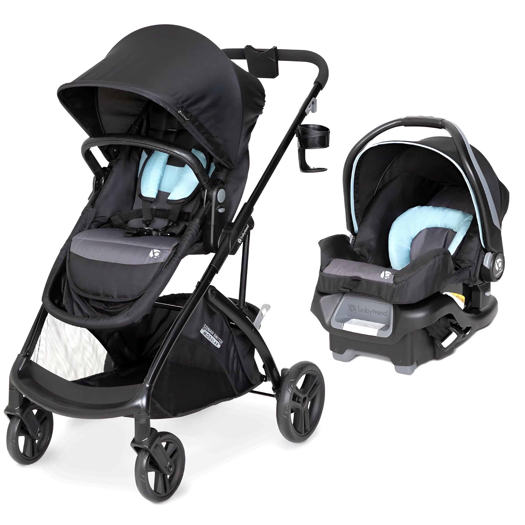 Baby Trend Modular Stroller Sonar Switch with Ally Infant Car Seat, Desert Blue - VMInnovations