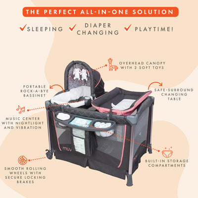 how to assemble baby trend pack and play Baby Trend MUV Custom Grow Nursery Center Playard Crib & Changing Tabl – VMInnovations