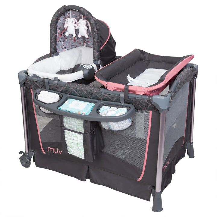 Baby Trend MUV Custom Grow Nursery Center Playard Crib & Changing Table, Jaclyn