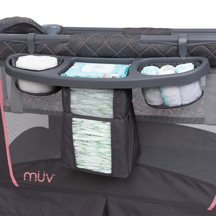 Baby Trend MUV Nursery Center Playard Crib & Changing Table, Jaclyn (Open Box) - VMInnovations