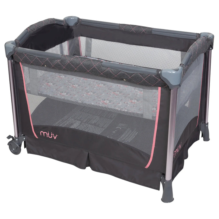 Baby Trend MUV Nursery Center Playard Crib & Changing Table, Jaclyn (Open Box) - VMInnovations