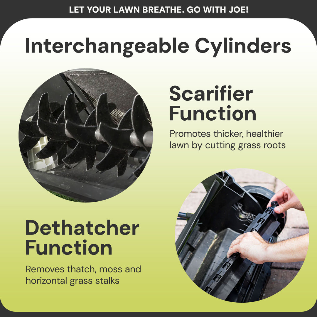 Sun Joe 15" Electric Dethatcher Scarifier with 13.2 Gallon Bag, 13 Amp, AJ805E - VMInnovations