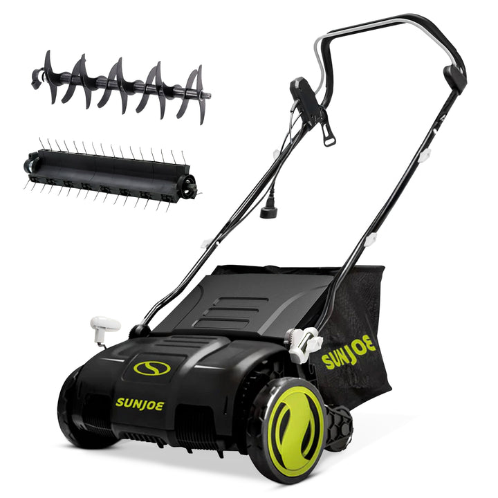 Sun Joe 15" Electric Dethatcher Scarifier w/ Removeable 13.2 Gallon Bag, 13 Amp
