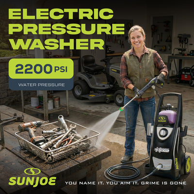 Sun Joe SPX3000-XT1 XTREAM Pressure Washer with 14.9A Motor, Includes 4 Quick-Connect Nozzles, High-Pressure Hose, Garden Hose Adapter, and 35-Foot Power Cord