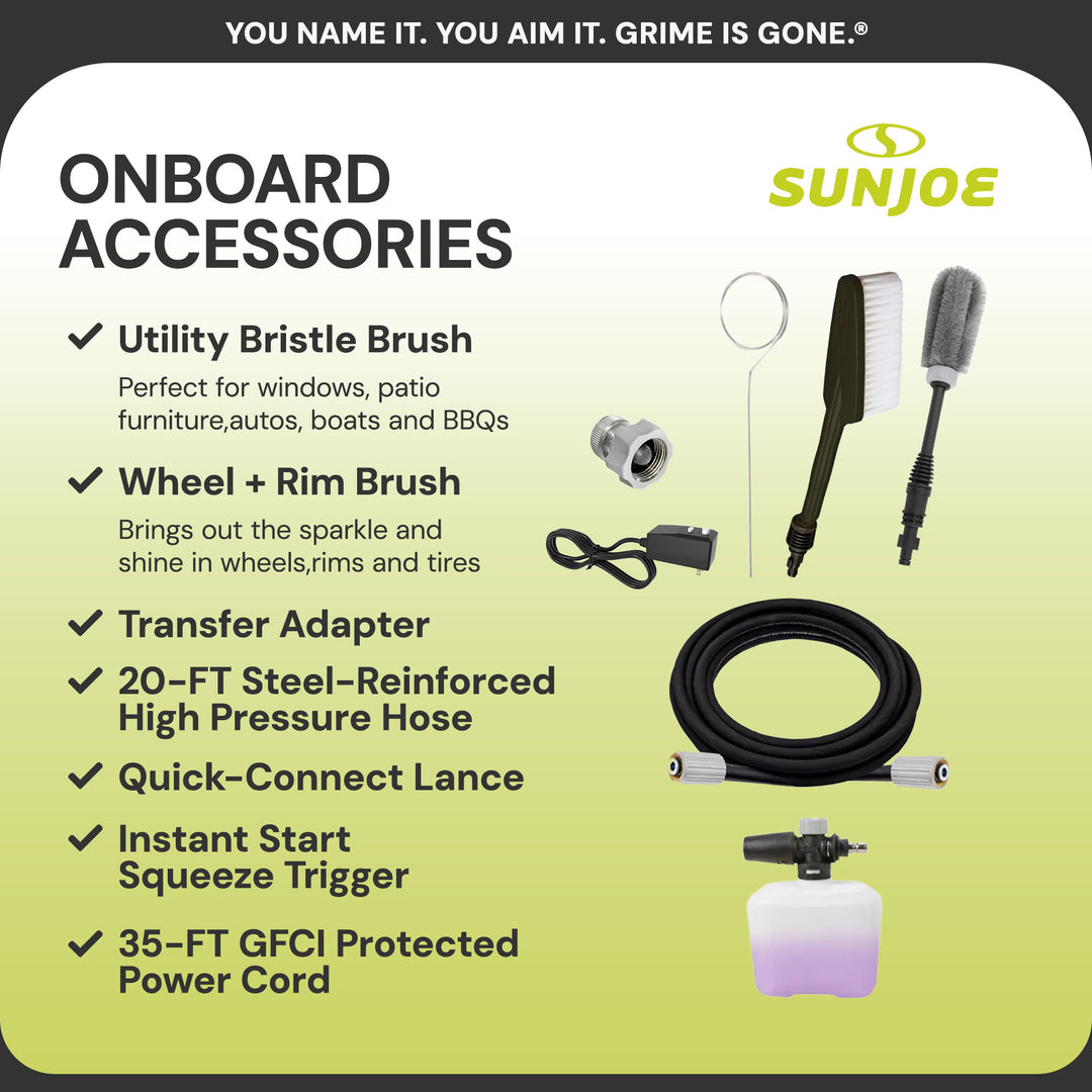 Sun Joe Electric Pressure Washer, Power Washer w/ Wheels, SPX3000-XT1 (Open Box)