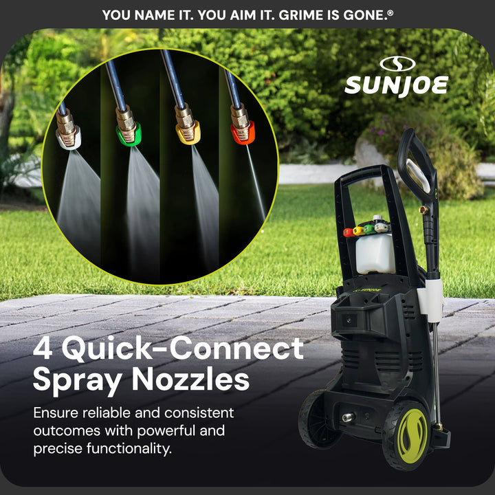 Sun Joe Electric Pressure Washer, Power Washer w/ Wheels, SPX3000-XT1 (Open Box)