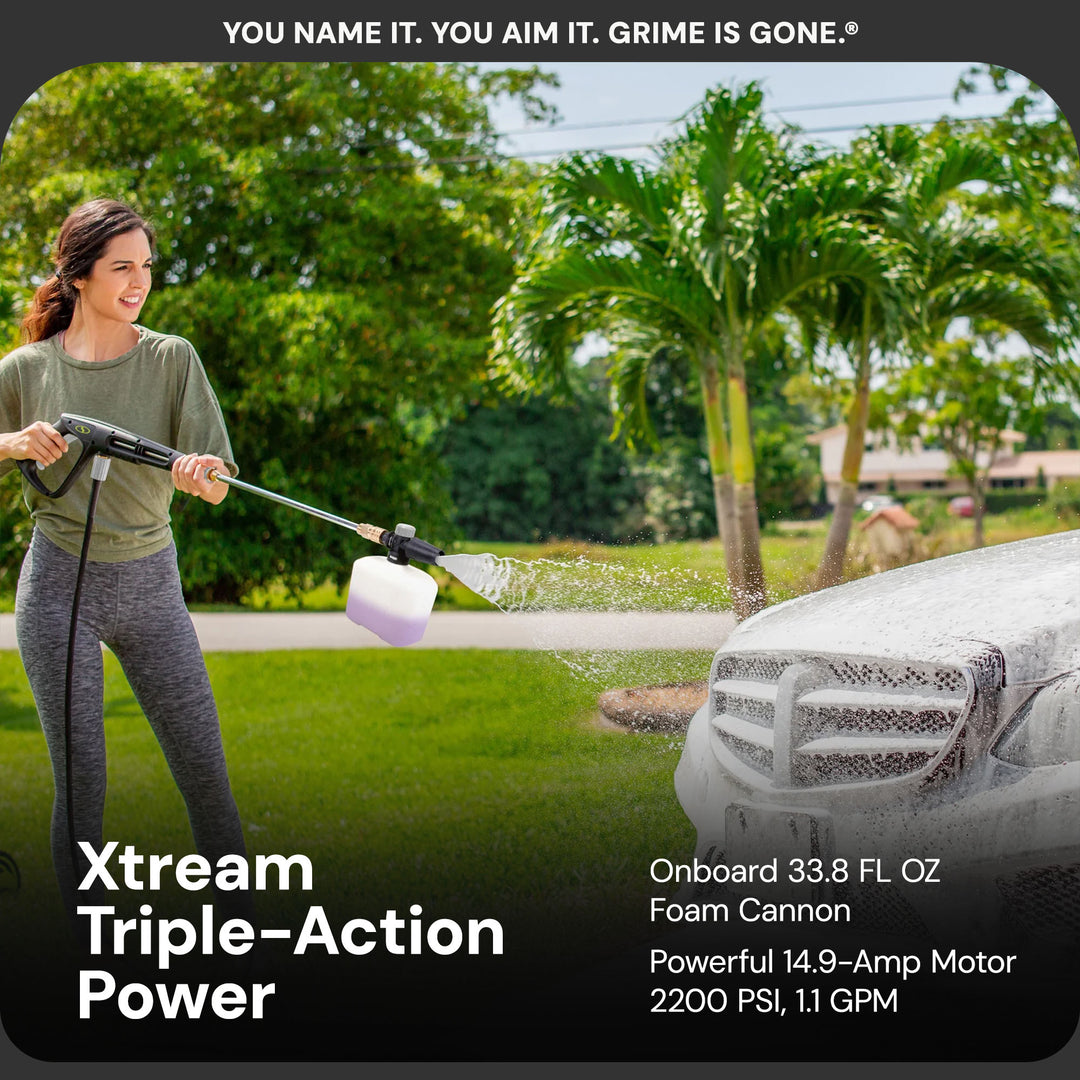Sun Joe Electric Pressure Washer, Power Washer w/ Wheels, SPX3000-XT1 (Open Box)