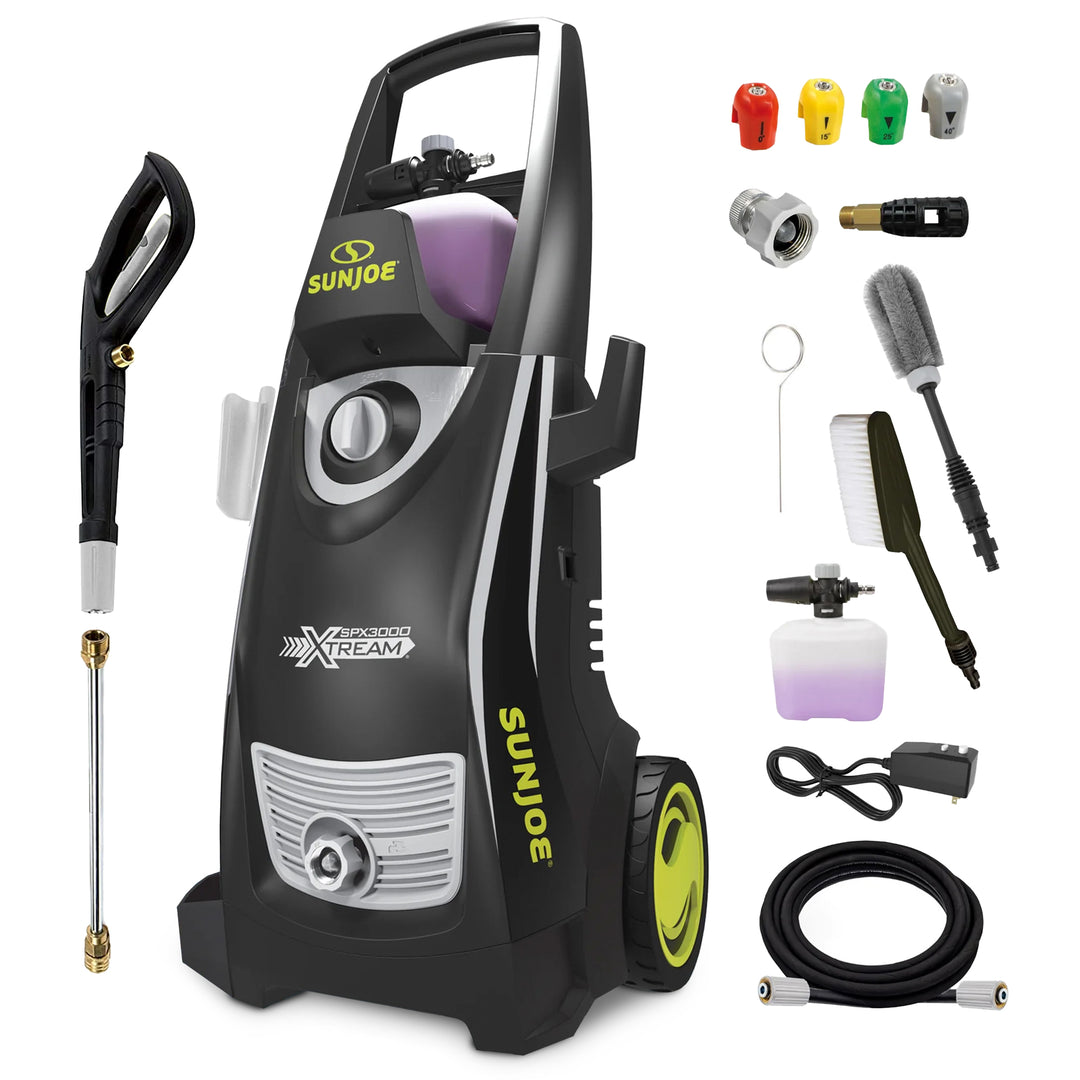 Sun Joe Electric Pressure Washer, Power Washer w/ Wheels, SPX3000-XT1 (Open Box)
