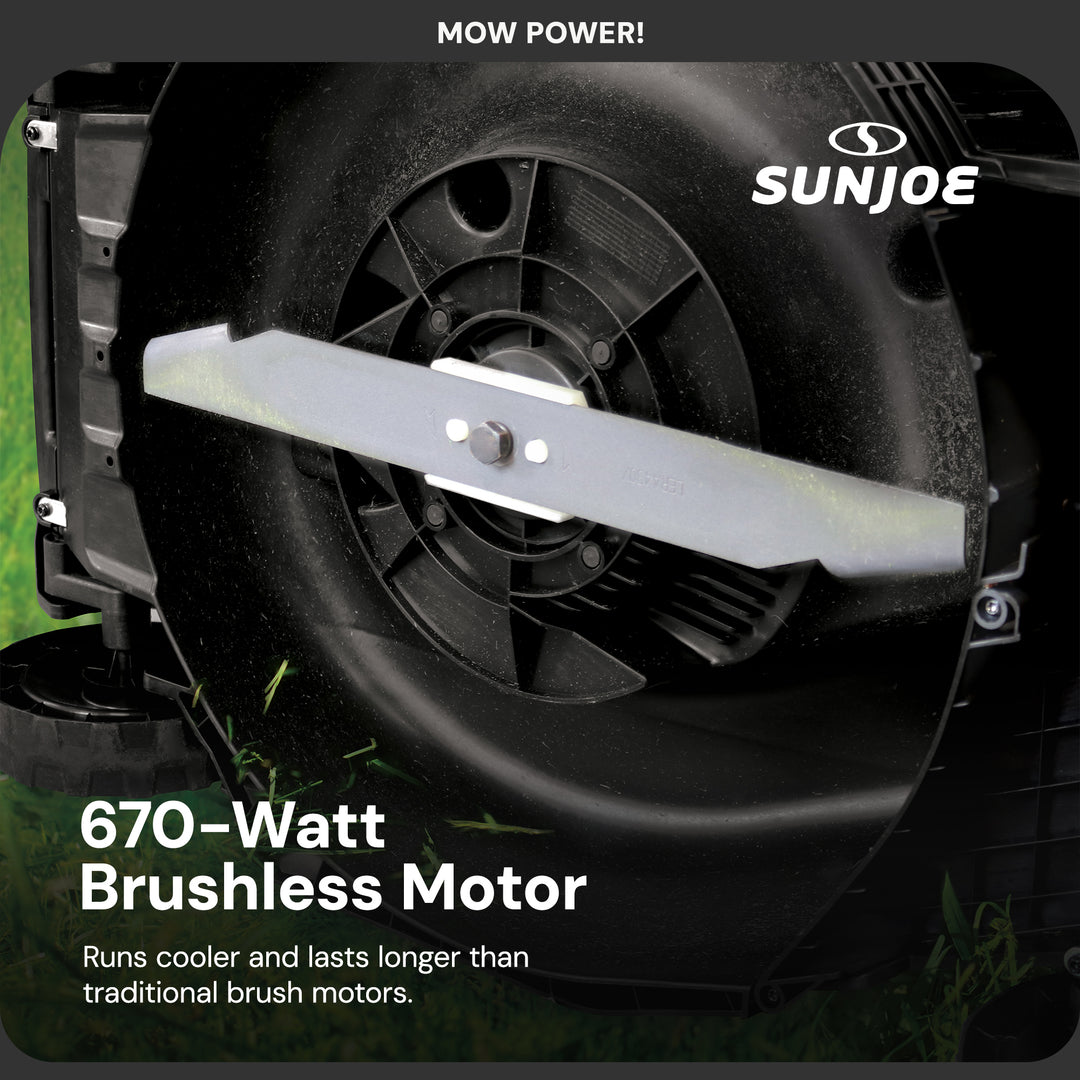 Sun Joe Mulching Walk Behind Lawn Mower, 11 Gallon Grass Catcher (For Parts) - VMInnovations