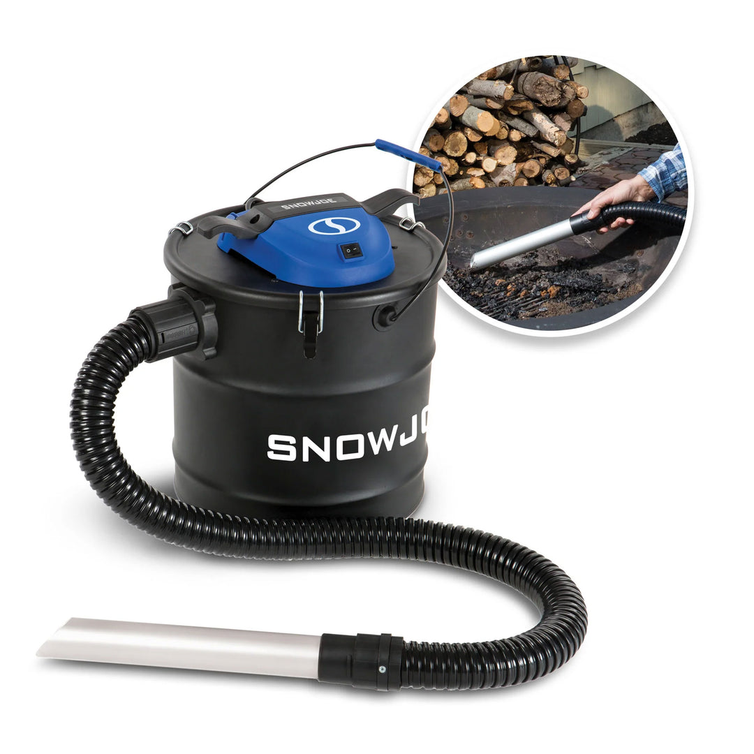Snow Joe 4.8 Gallon Bagless Ash Vacuum Cleaner, Metal Canister, Black, ASHJ201