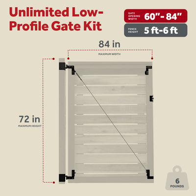 Adjust-A-Gate Frameless Anti-Sag Gate Kit, Fits Openings Up to 72"x84"(Open Box) - VMInnovations
