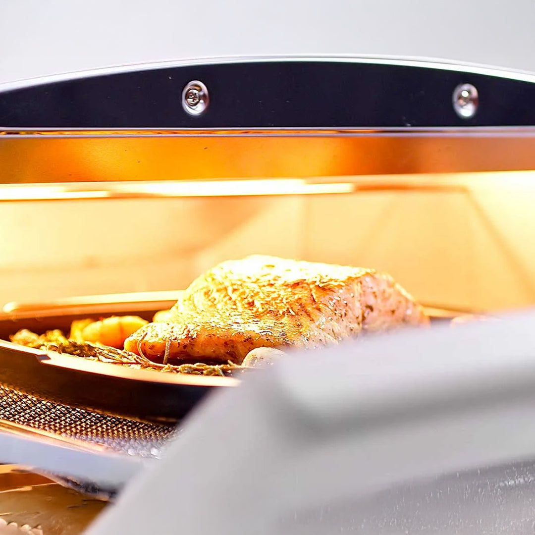 HeatMate Countertop Toaster Oven w/Graphite Technology & Accessories, Olive - VMInnovations