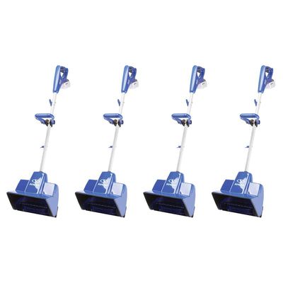 Snow Joe 4 Pack 24 Volt Cordless Snow Shovel Kit for Driveway Snow Removal, Blue - VMInnovations