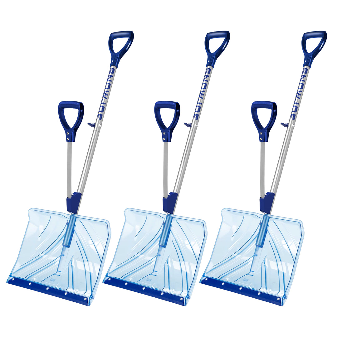 Snow Joe 3 Pack Shovelution Snow Shovel with 18" Shovel Blade and Assist Handle
