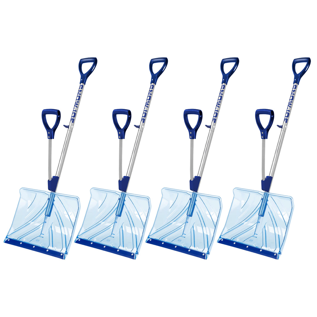 Snow Joe 4 Pack Shovelution Snow Shovel with 18" Shovel Blade and Assist Handle