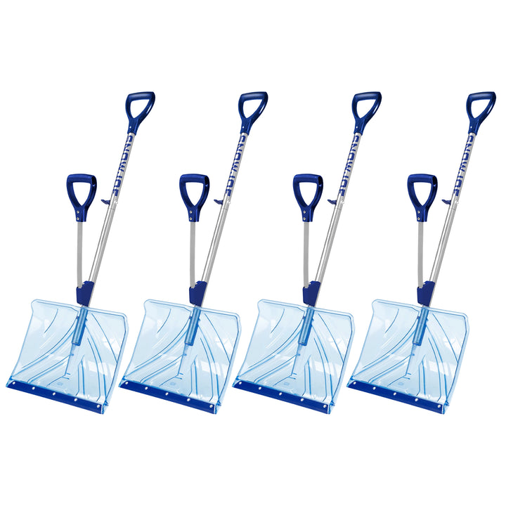 Snow Joe 4 Pack Shovelution Snow Shovel with 18" Shovel Blade and Assist Handle