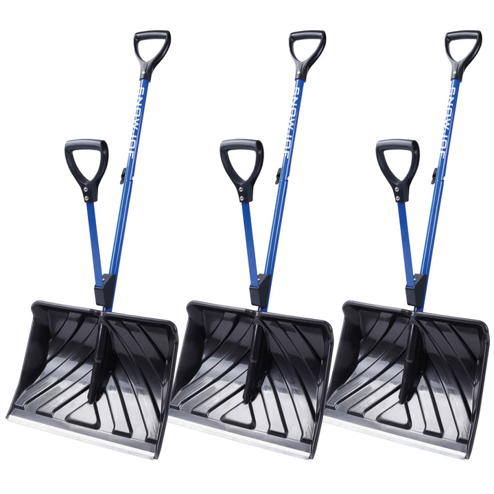 Snow Joe 3 Pack Shovelution Snow Shovel with 20" Shovel Blade & Assist Handle