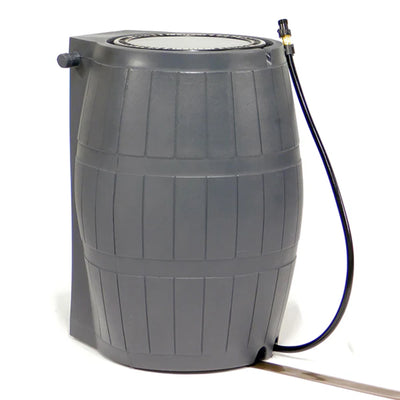 FCMP RC4000 50 Gallon Outdoor Rain Water Catcher Barrel Container, Grey (Used)