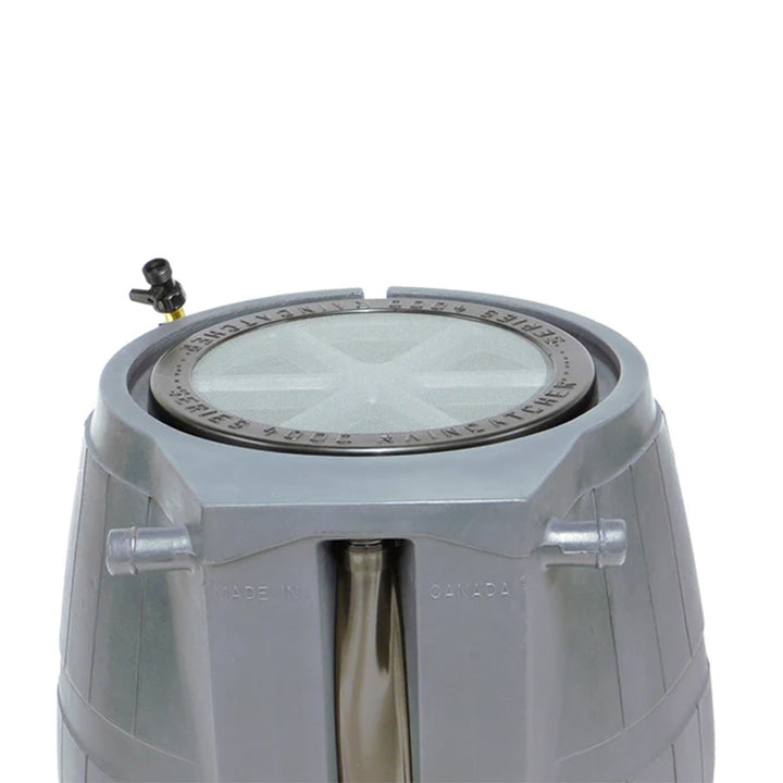 FCMP Outdoor RC4000 50 Gallon Outdoor Rain Water Catcher Barrel Container, Grey