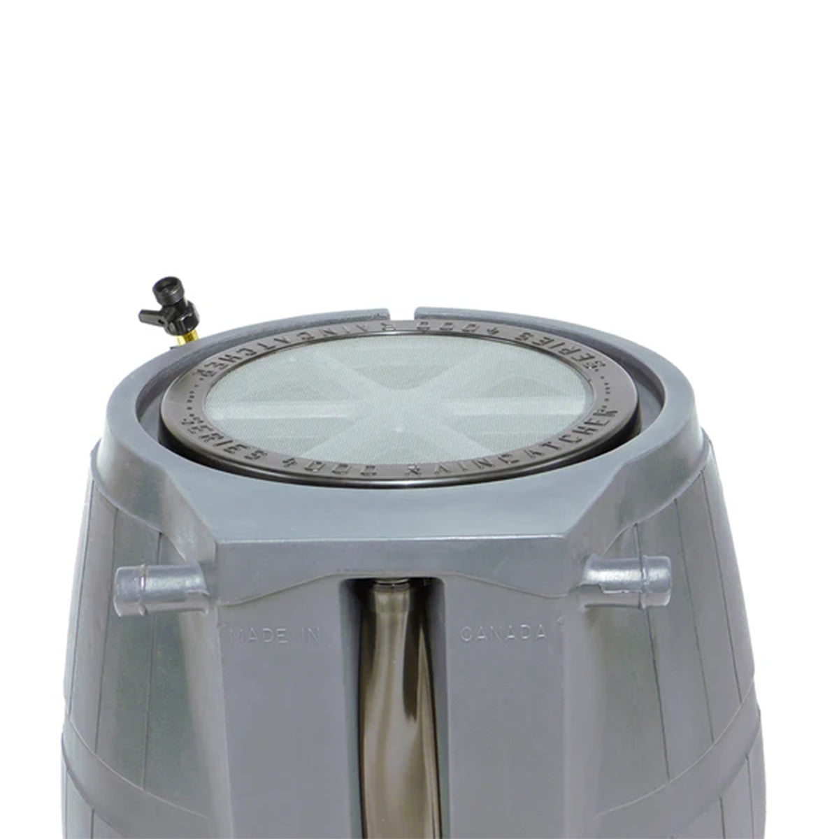 FCMP Outdoor RC4000 50 Gallon Outdoor Rain Water Catcher Barrel Container, Grey