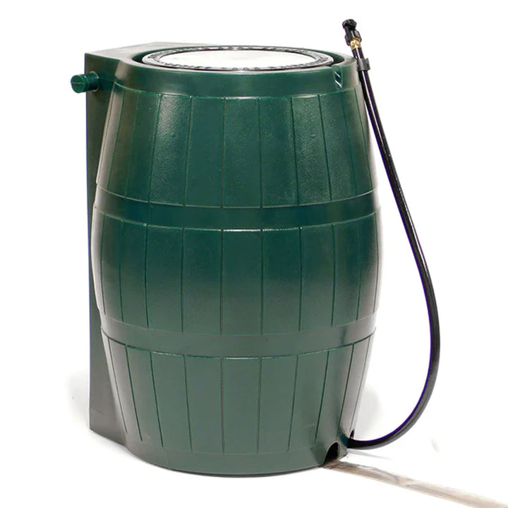FCMP Outdoor RC4000 50Gal Rain Water Catcher Barrel Container, Green (For Parts)
