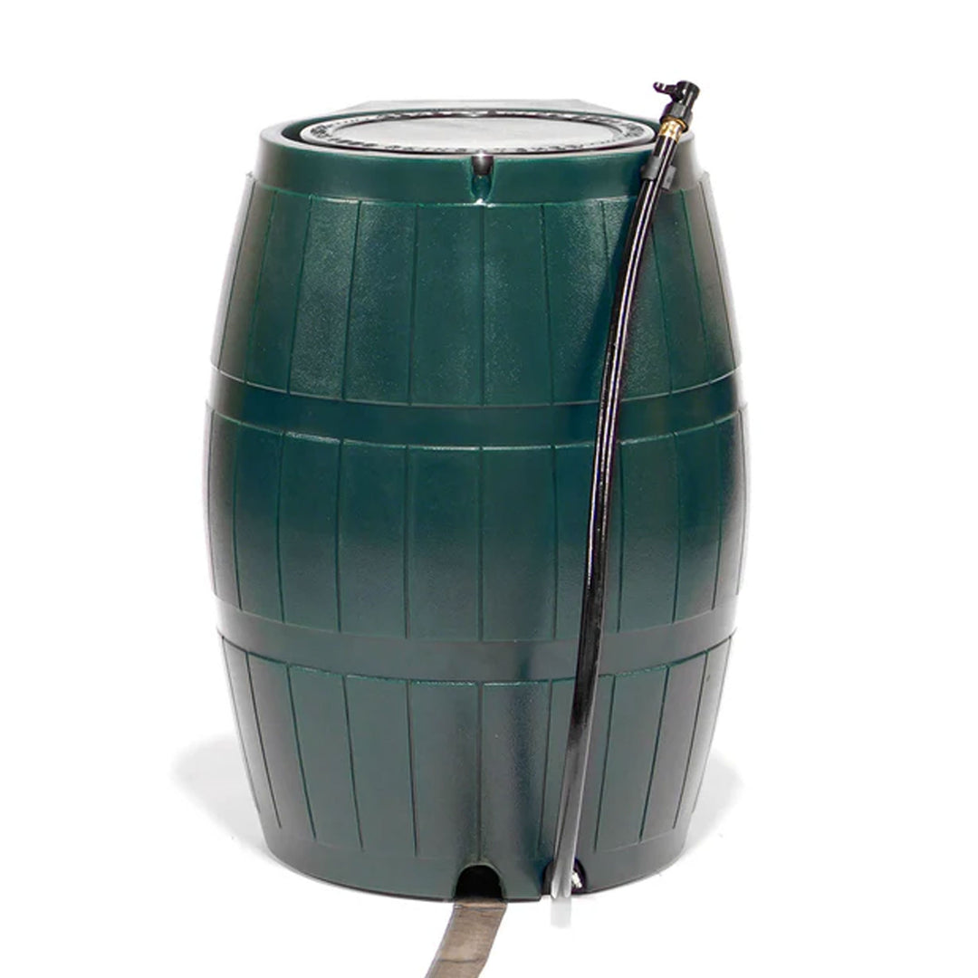 FCMP Outdoor RC4000 50Gal Rain Water Catcher Barrel Container, Green (For Parts) - VMInnovations