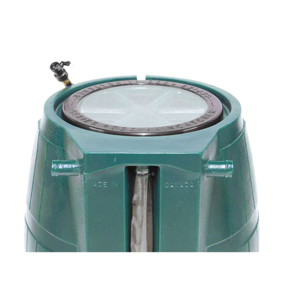 FCMP Outdoor RC4000 50Gal Rain Water Catcher Barrel Container, Green (For Parts) - VMInnovations