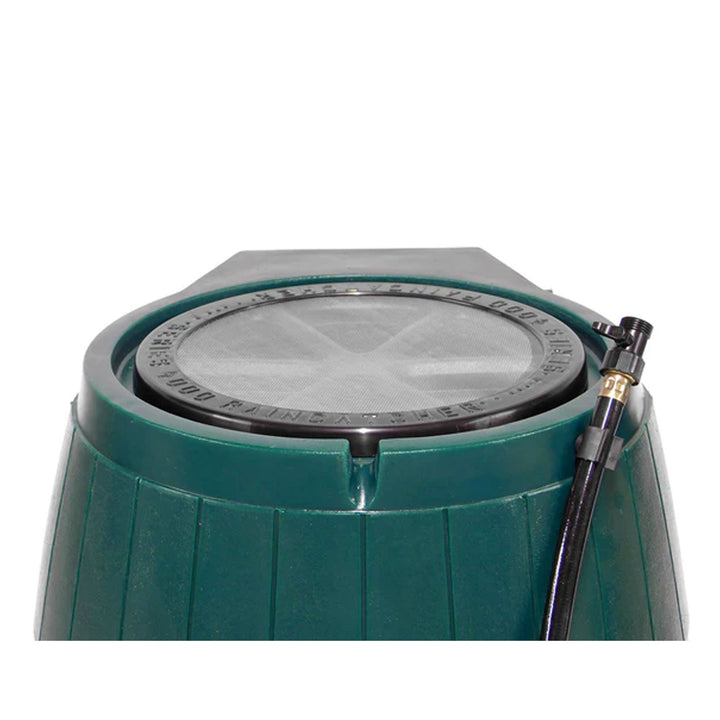 FCMP Outdoor RC4000 50Gal Rain Water Catcher Barrel Container, Green (For Parts) - VMInnovations