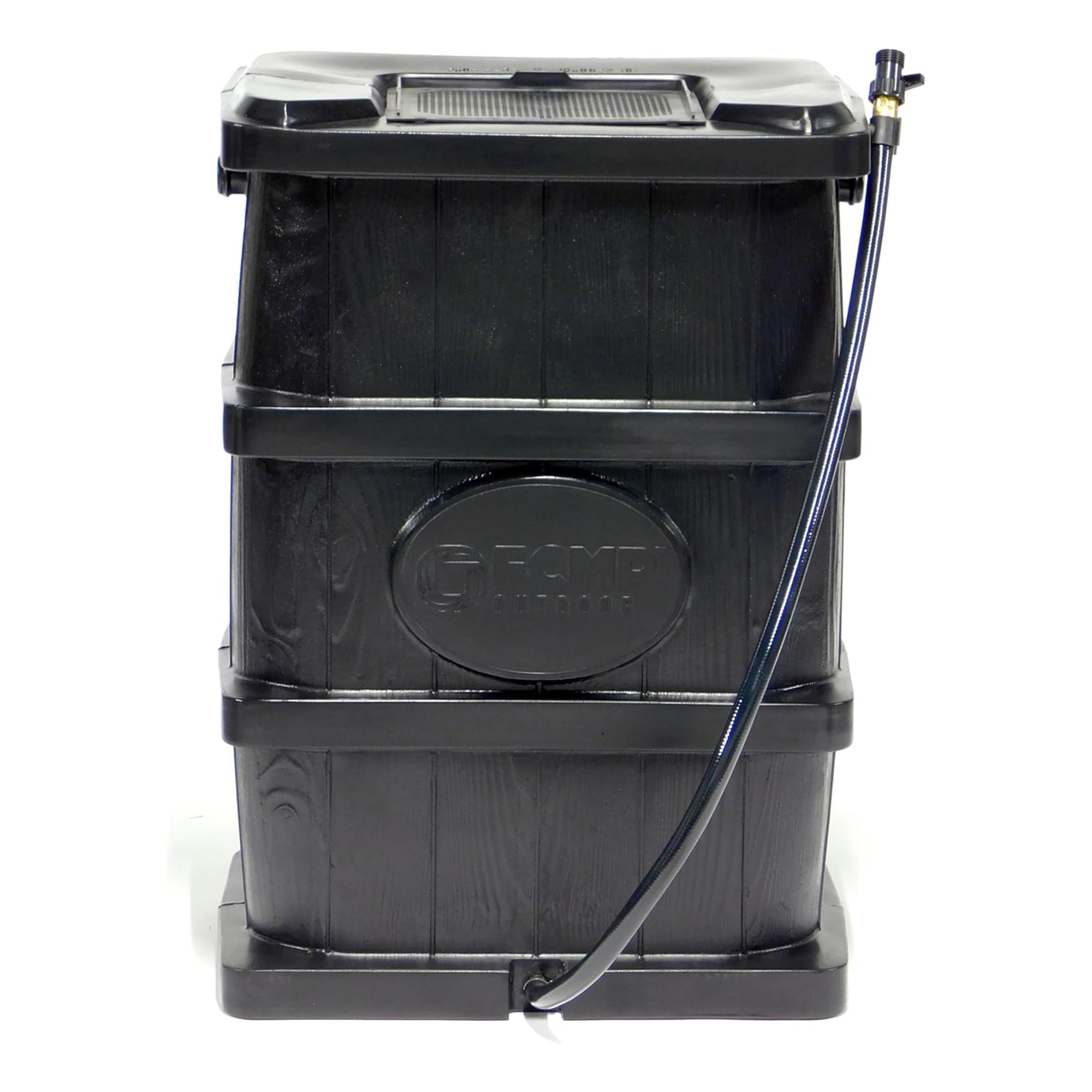 FCMP Outdoor Rain Water Catcher Barrel w/Flat Back Design, Black (Open Box)