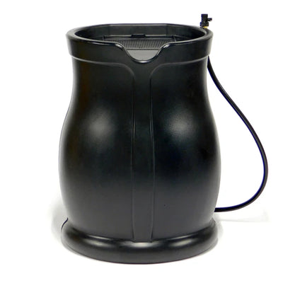 FCMP Outdoor Catalina 45 Gal Water Catcher Rain Barrel w/ Flat Back, Black(Used) - VMInnovations