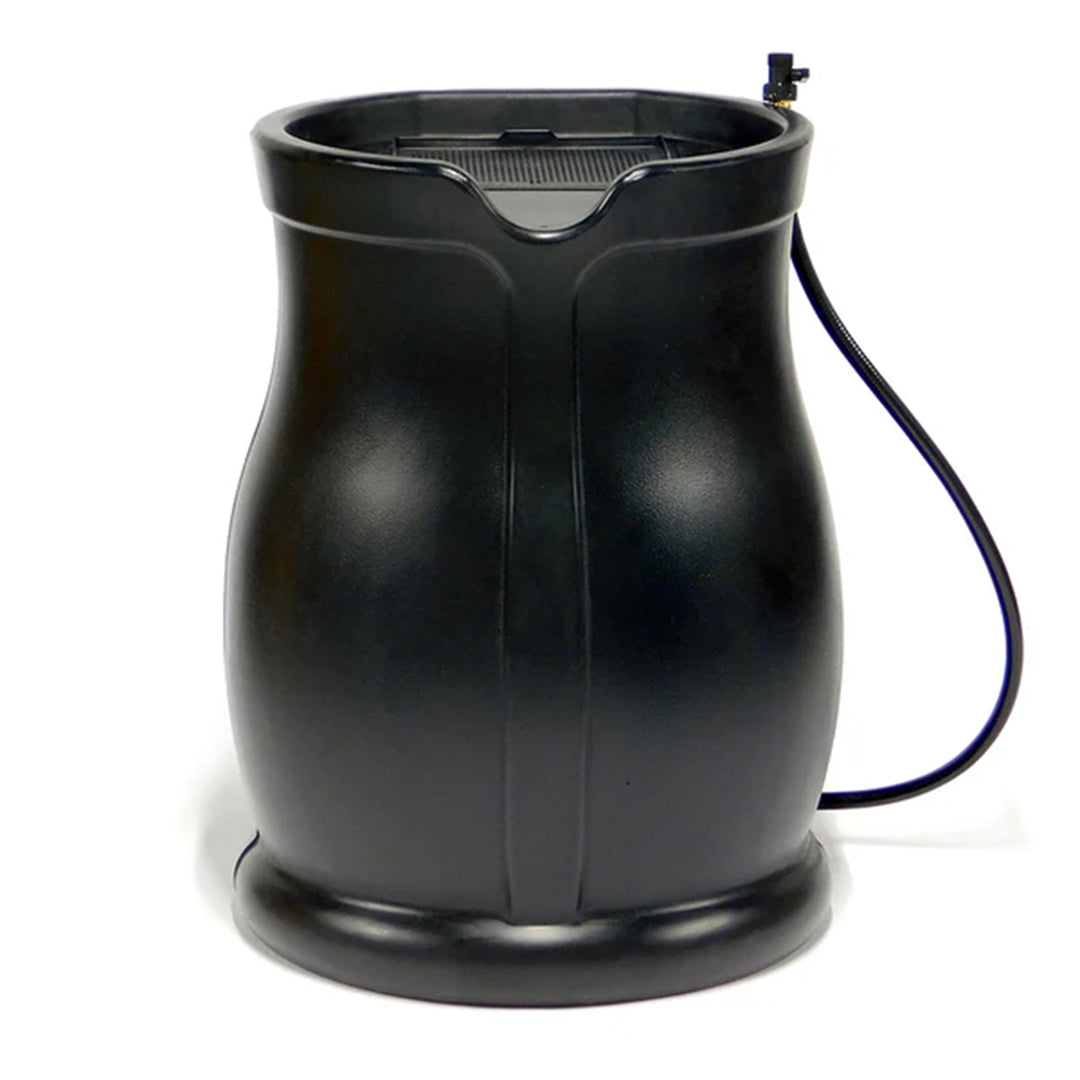 FCMP Outdoor Catalina 45 Gal Water Catcher Rain Barrel w/ Flat Back, Black(Used)
