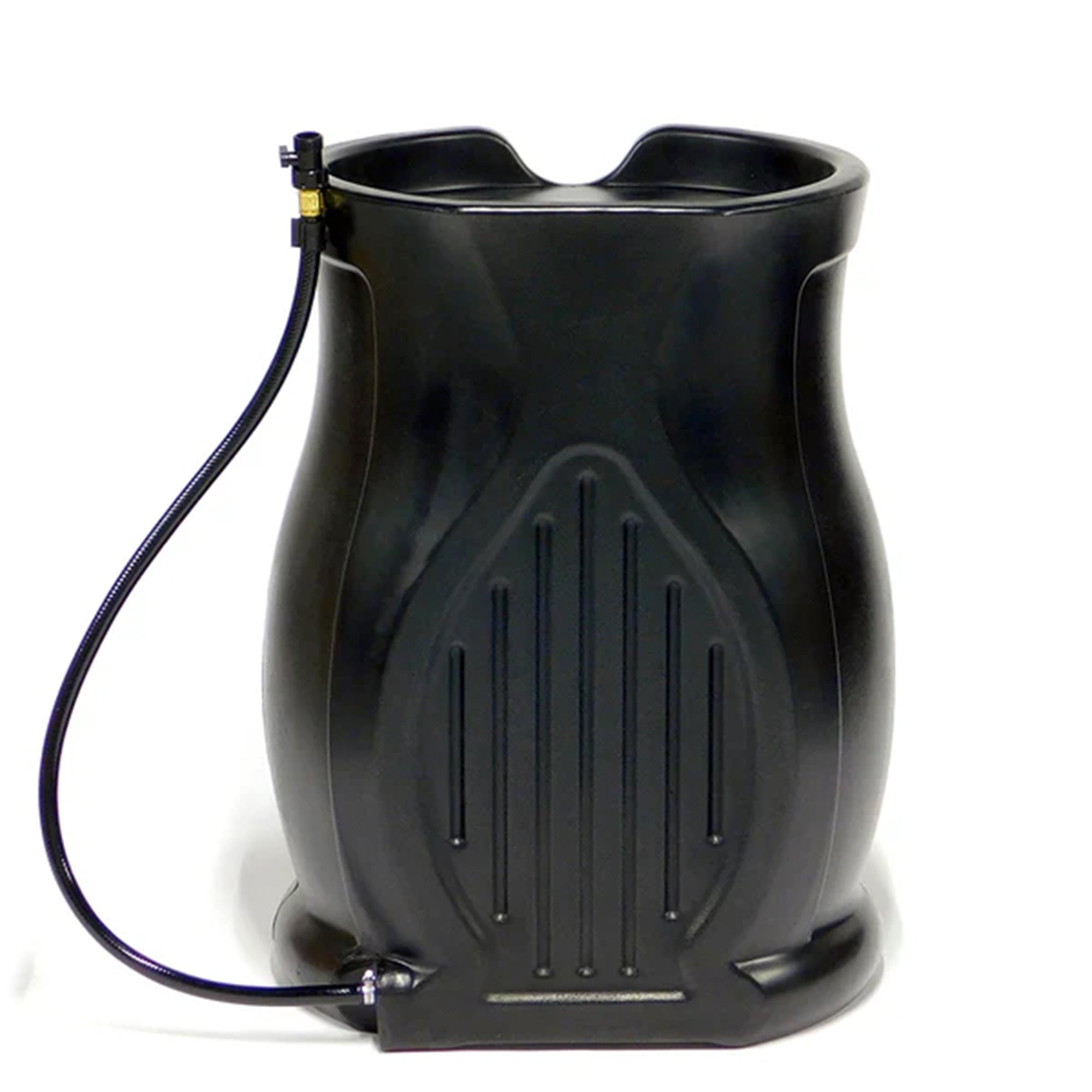 FCMP Outdoor Catalina 45 Gal Water Catcher Rain Barrel w/ Flat Back, Black(Used) - VMInnovations