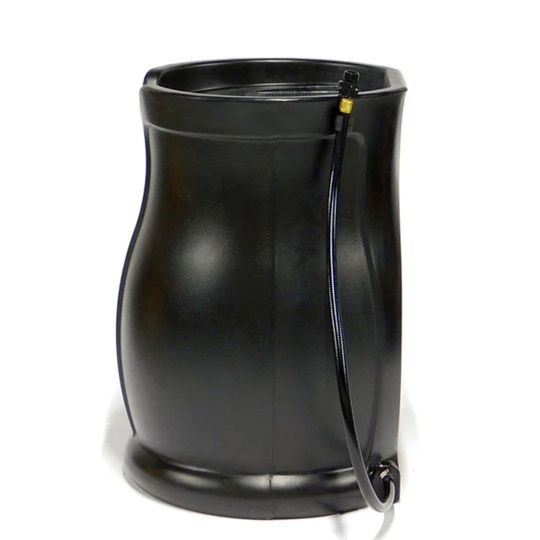 FCMP Outdoor Catalina 45 Gal Water Catcher Rain Barrel w/ Flat Back, Black(Used)