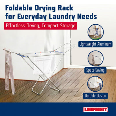 Leifheit Siena 180 Classic Lightweight Foldable Clothes Drying Rack (Open Box)