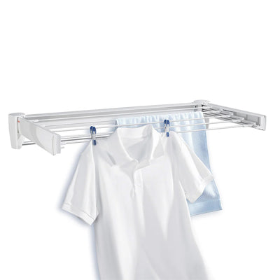 Leifheit Wall Mounted Clothes Drying Rack w/5 Rods & Foldable Design (Open Box) - VMInnovations