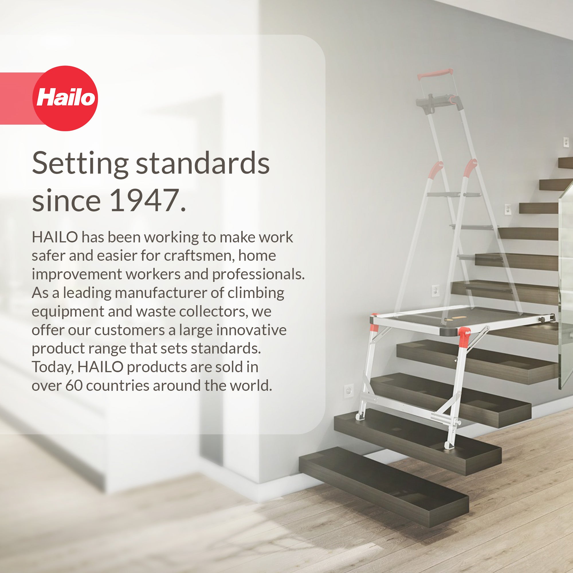 Hailo TP1 Platform for Step Stools & Ladders, 330 lbs Capacity, Black (Open Box) - VMInnovations