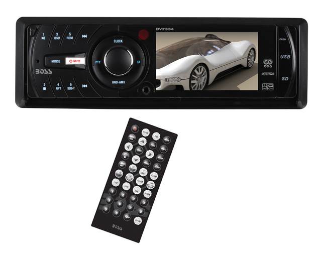 NEW BOSS BV7334 3.2" DVD/MP3 Receiver + 2) Boss 6x9" 400W Car Audio Speakers