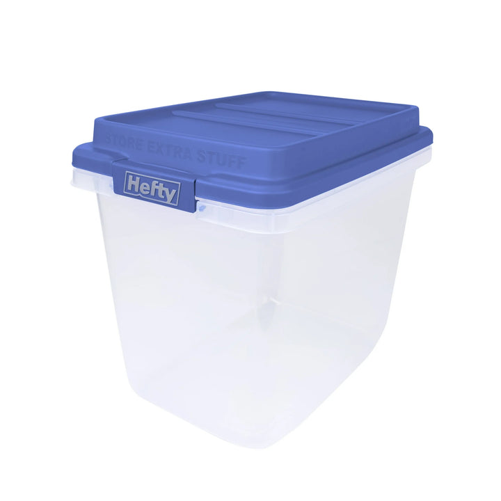 Hefty 6 Pack 32 Quart Hi-Rise Stackable Plastic Storage Bin with Lid (Open Box)