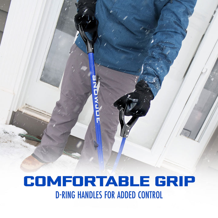 Snow Joe Shovelution Snow Shovel Strain Reducing with Handle and Snow Deicer - VMInnovations