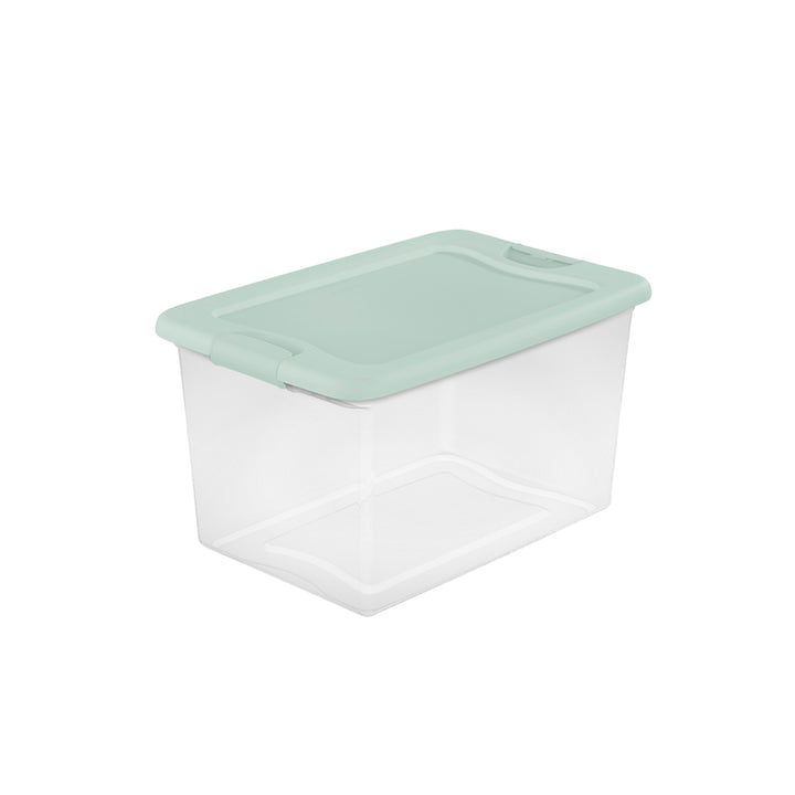 Sterilite 24 Pack 64 Qt Latching Box, Plastic Storage Bin with Lid, Mindful Mint