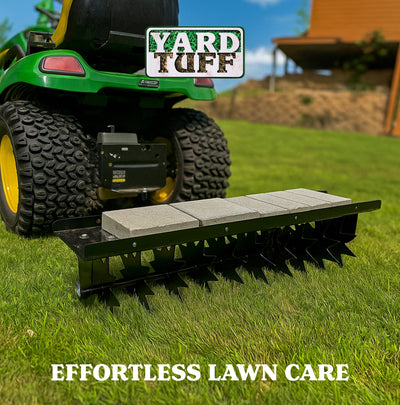 Yard Tuff Spike Lawn Aerator, Pin-Style Hitch for Mowers and ATVs, 40 Inch Wide