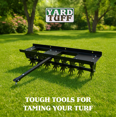 Yard Tuff Spike Lawn Aerator, Pin-Style Hitch for Mowers and ATVs, 40 Inch Wide