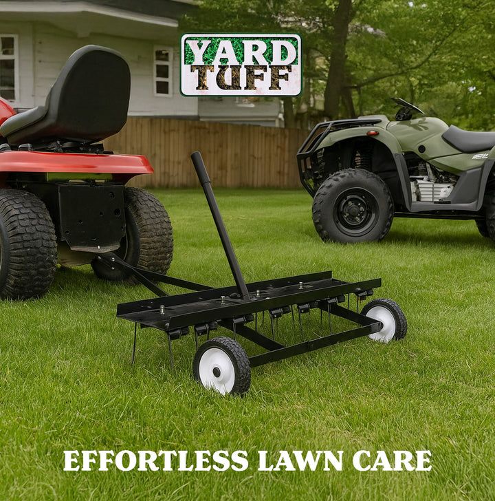 Yard Tuff Dethatcher, 40" Pull Behind Thatcher for Lawn Mower & ATVs (Open Box) - VMInnovations