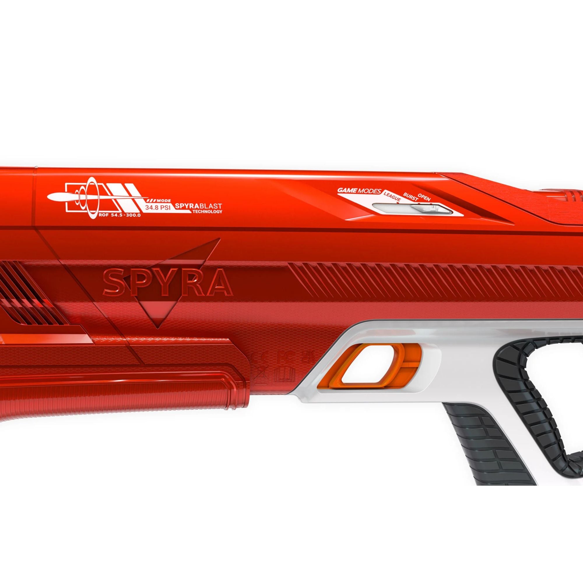 SPYRA 2 Pack Electric Water Blaster Outdoor Squirt Gun Toy, SpyraThree, Red