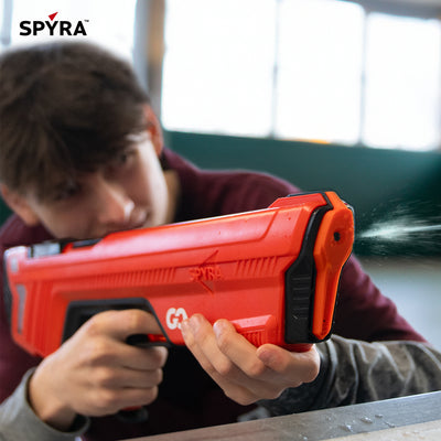 SPYRA Electric Water Blaster, Lightweight Outdoor Squirt Toy Game, SpyraGO, Red