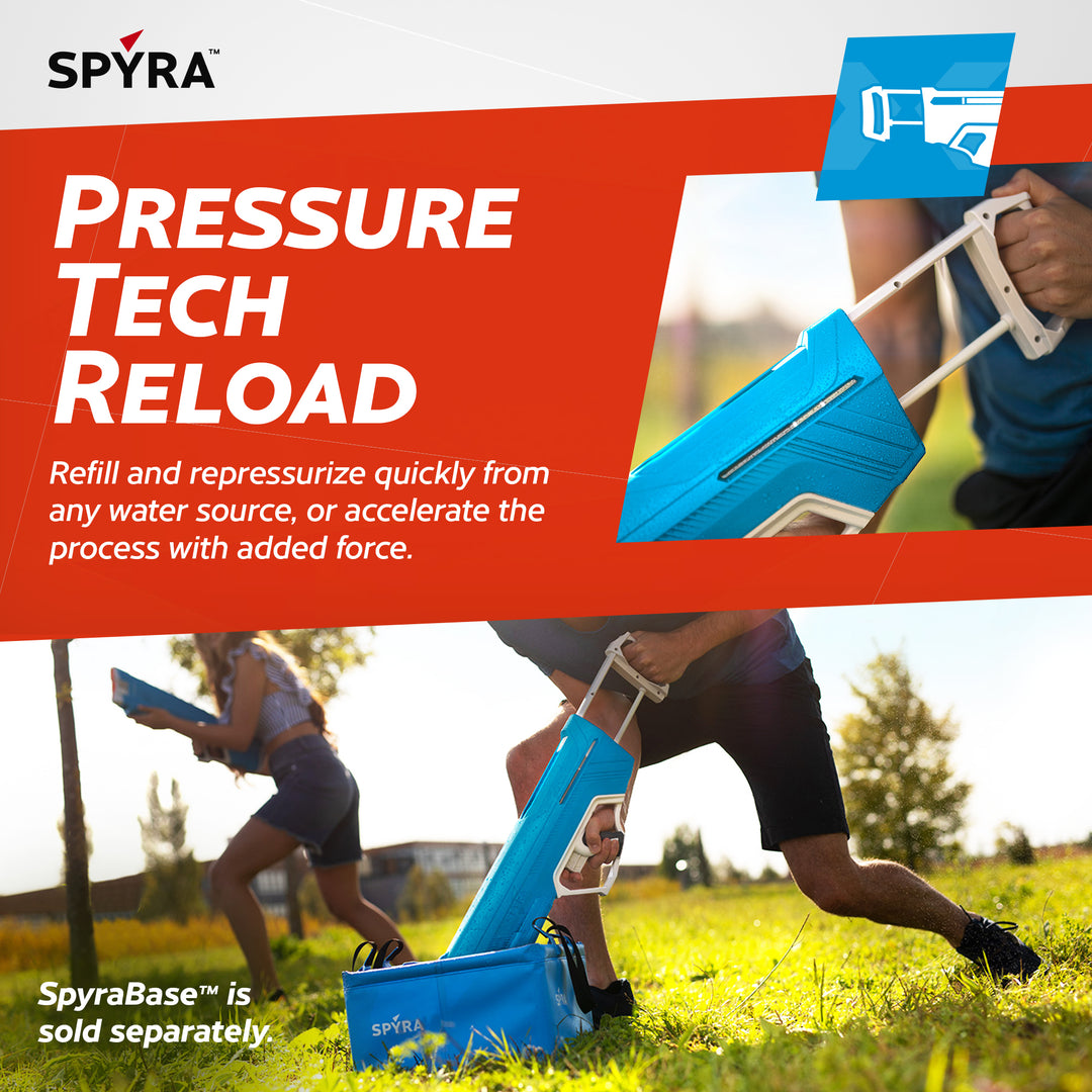 SPYRA Manual Water Blaster, Outdoor Squirt Gun for Pool, SpyraLX, Blue(Open Box)