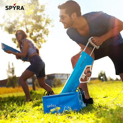 SPYRA Manual Water Blaster, Outdoor Squirt Gun for Pool Games, SpyraLX, Blue