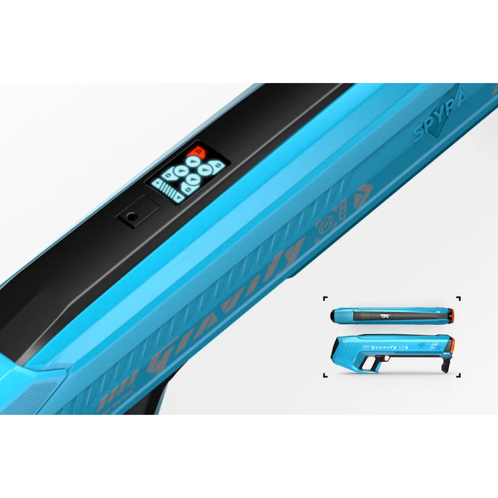SPYRA Electric Water Bomb Launcher LED Display & 52 Ft Range, Blue (Open Box)