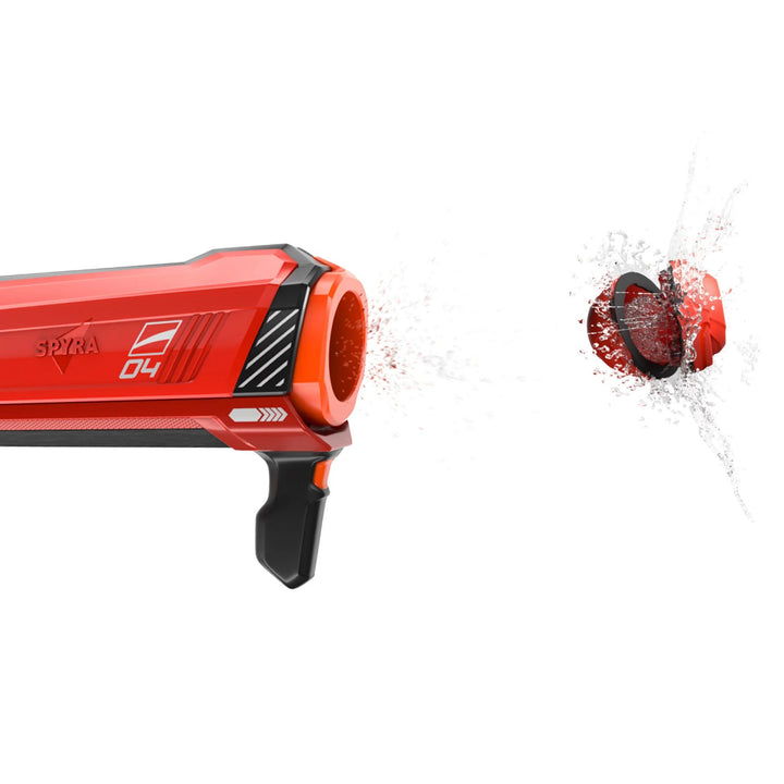 SPYRA Electric Water Bomb Launcher, LED Display & 52 Ft Range, Red (Open Box)